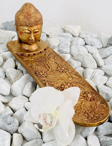 Buddha head incense stick holder
