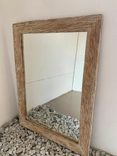 Load image into Gallery viewer, WHITEWASHED FRAMED MIRROR