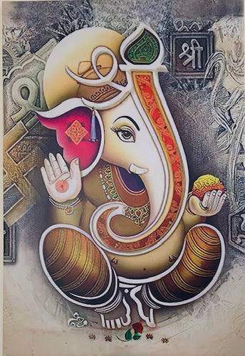 ABSTRACT GANESHA (PVC PRINT WRAPPED ON WOODEN FRAME)
