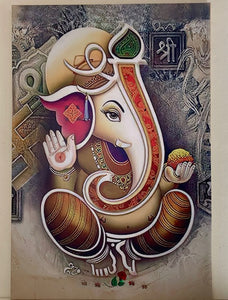 ABSTRACT GANESHA (PVC PRINT WRAPPED ON WOODEN FRAME)