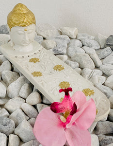 Buddha head incense stick holder
