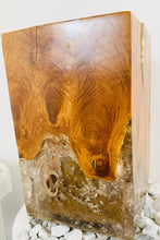 Load image into Gallery viewer, TEAK AND RESIN PEDESTAL