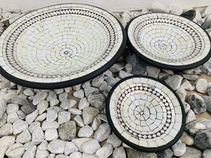 ROUND PLATE SET OF 3 -WHITE JELLY