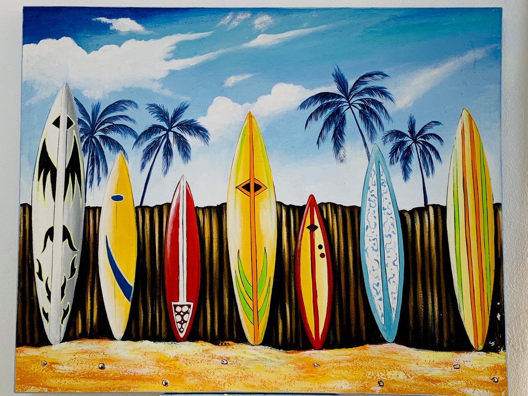 SURFING PAINTING 80 X 100