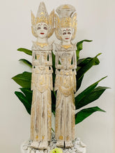 Load image into Gallery viewer, BALINESE RAM AND SITA COUPLE WOODEN CARVING FULL FIGURE - PAIR