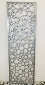 SILVER WALL PANEL WITH BUBBLES