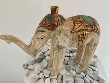 Load image into Gallery viewer, WOODEN CARVED THAI ELEPHANT STATUE