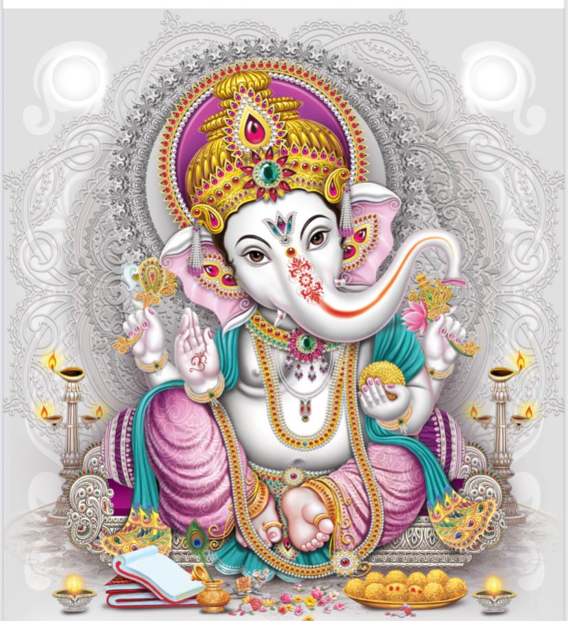 GANESHA (PVC PRINT WRAPPED ON WOODEN FRAME)