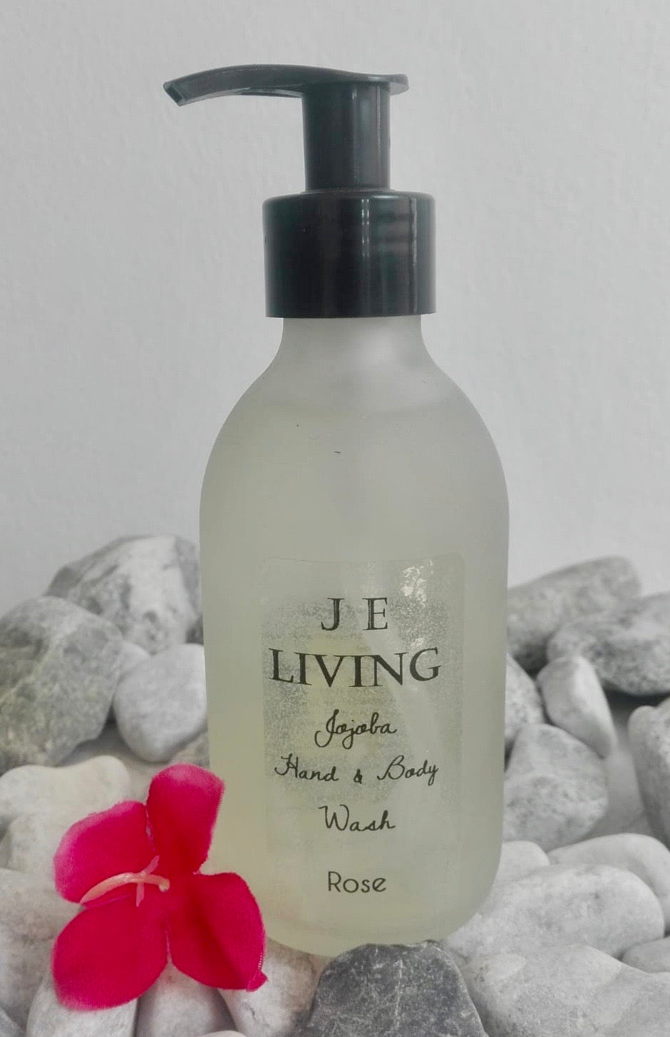 JE Hand and Body Wash Glass 200ml - Rose